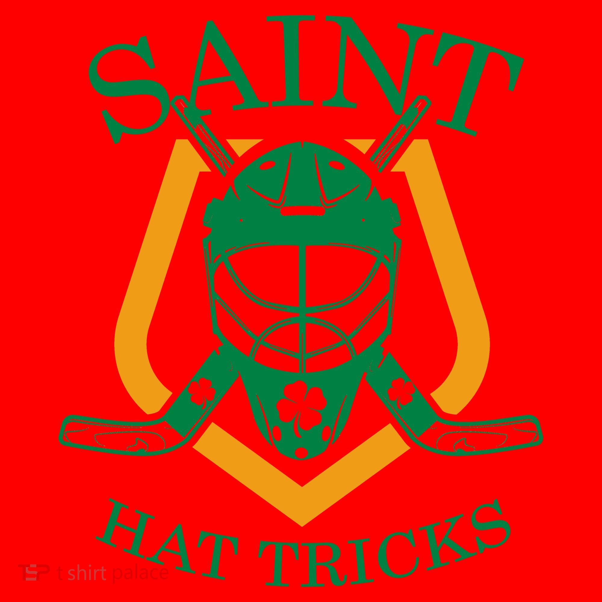 Saint Hat Tricks Funny Hockey St Patricks Day Santa Hat