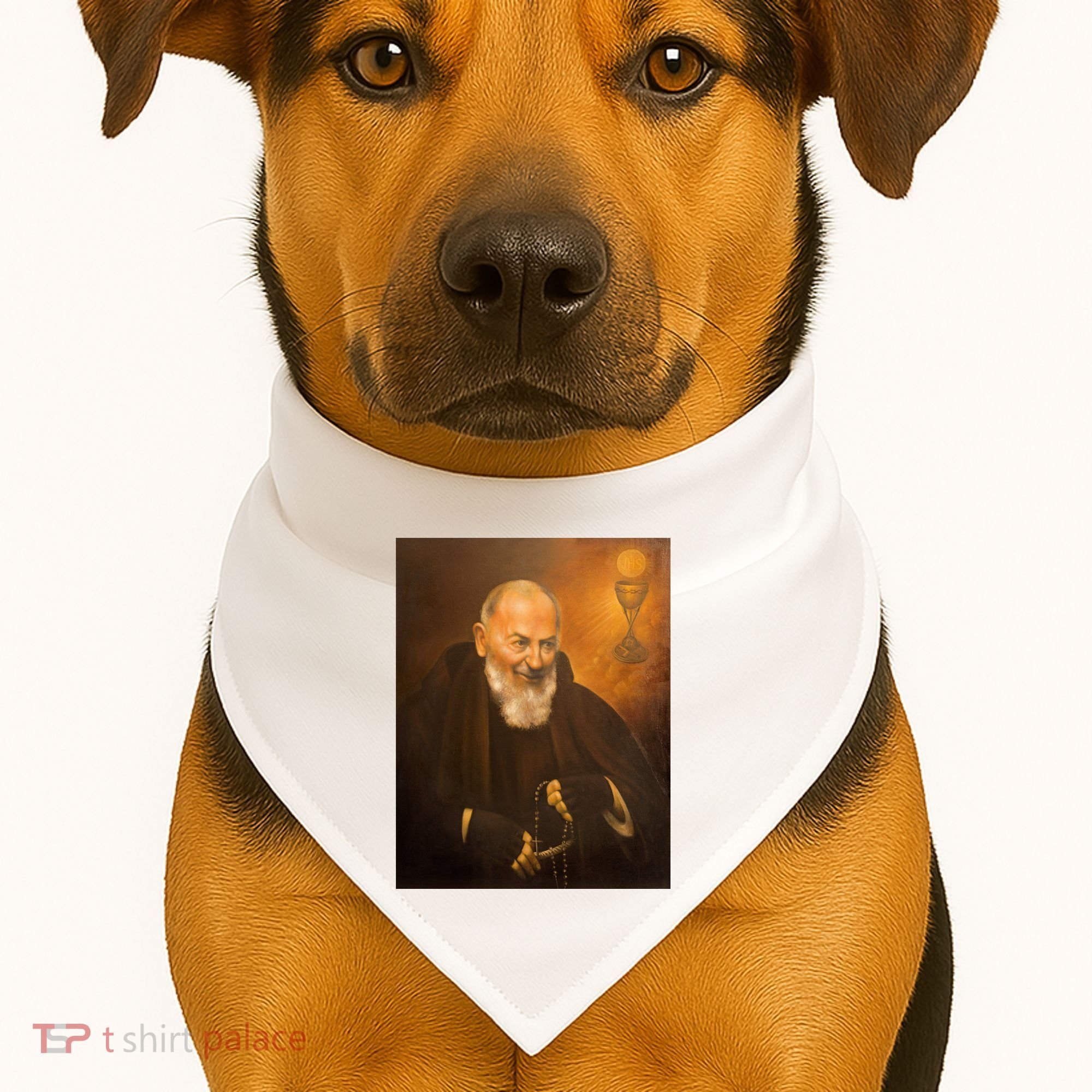 Saint Padre Pio USA-Made Doggie Bandana