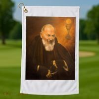 Saint Padre Pio Golf Towel thumb 1