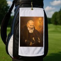 Saint Padre Pio Golf Towel thumb 2