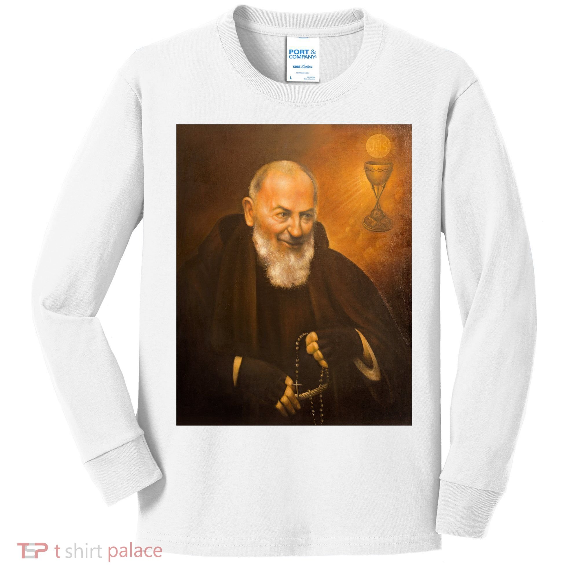 Saint Padre Pio Kids Long Sleeve Shirt
