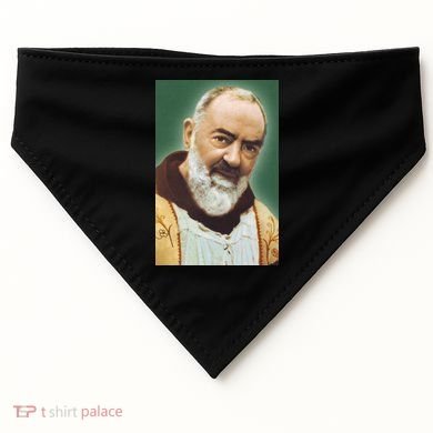 Saint Padre Pio Art USA-Made Doggie Bandana