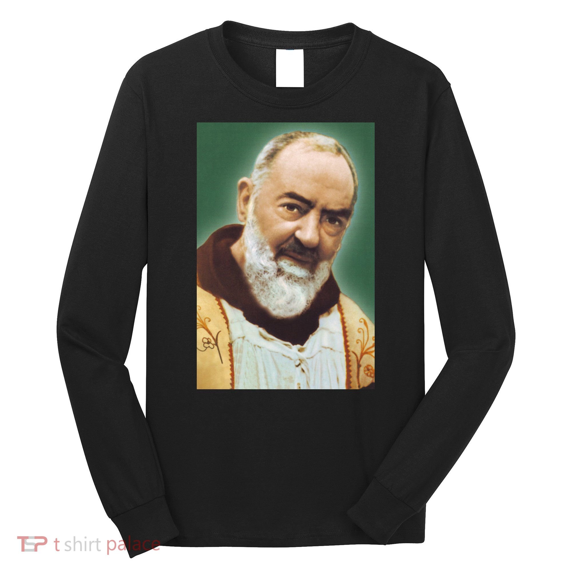 Saint Padre Pio Art Long Sleeve Shirt
