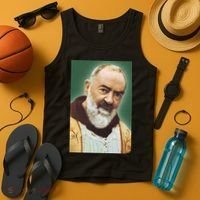 Saint Padre Pio Art Tank Top thumb 4