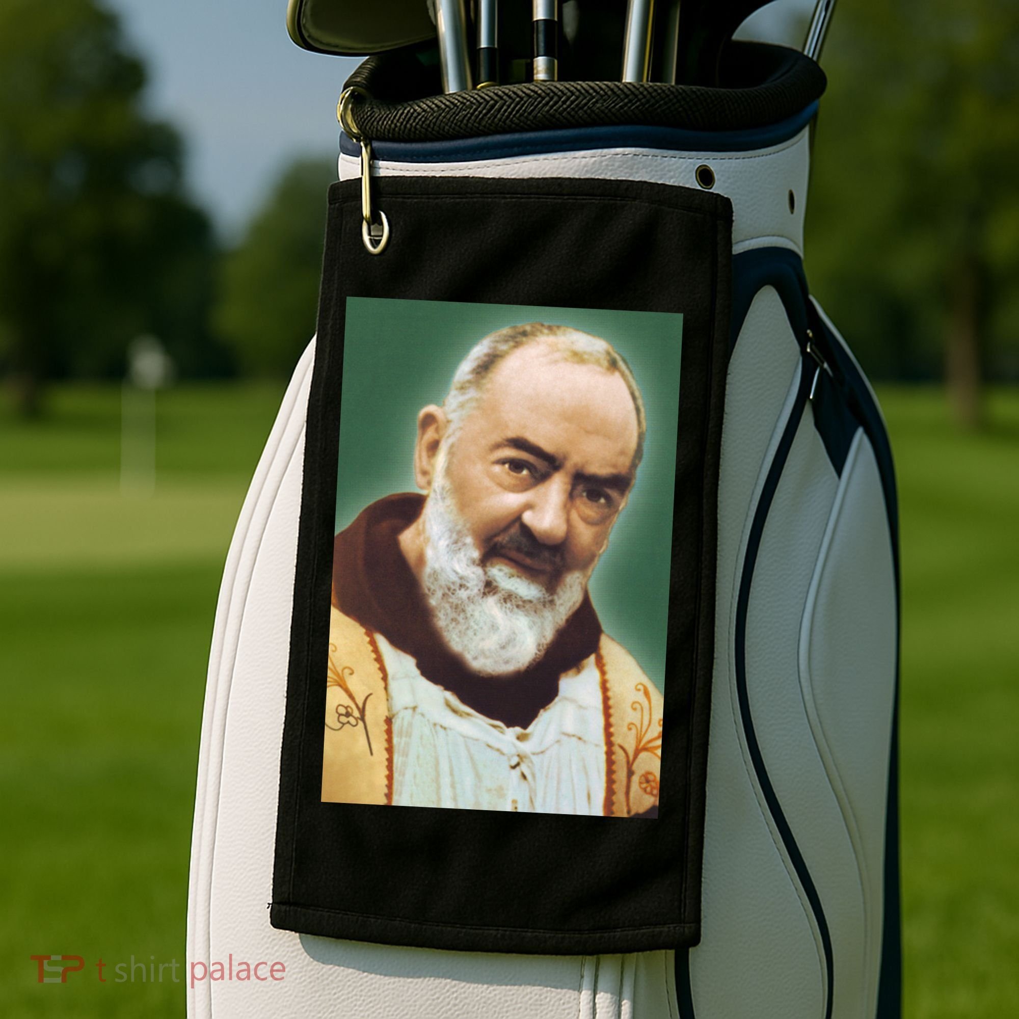 Saint Padre Pio Art Golf Towel
