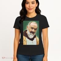 Saint Padre Pio Art Women's T-Shirt thumb 4