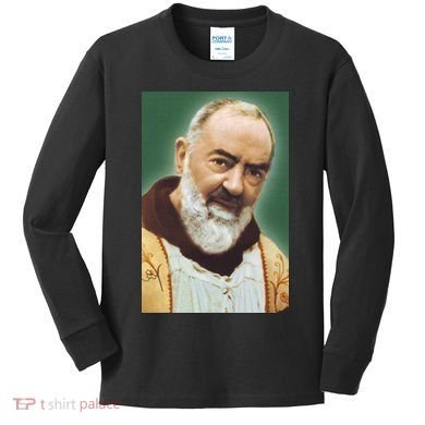 Saint Padre Pio Art Kids Long Sleeve Shirt