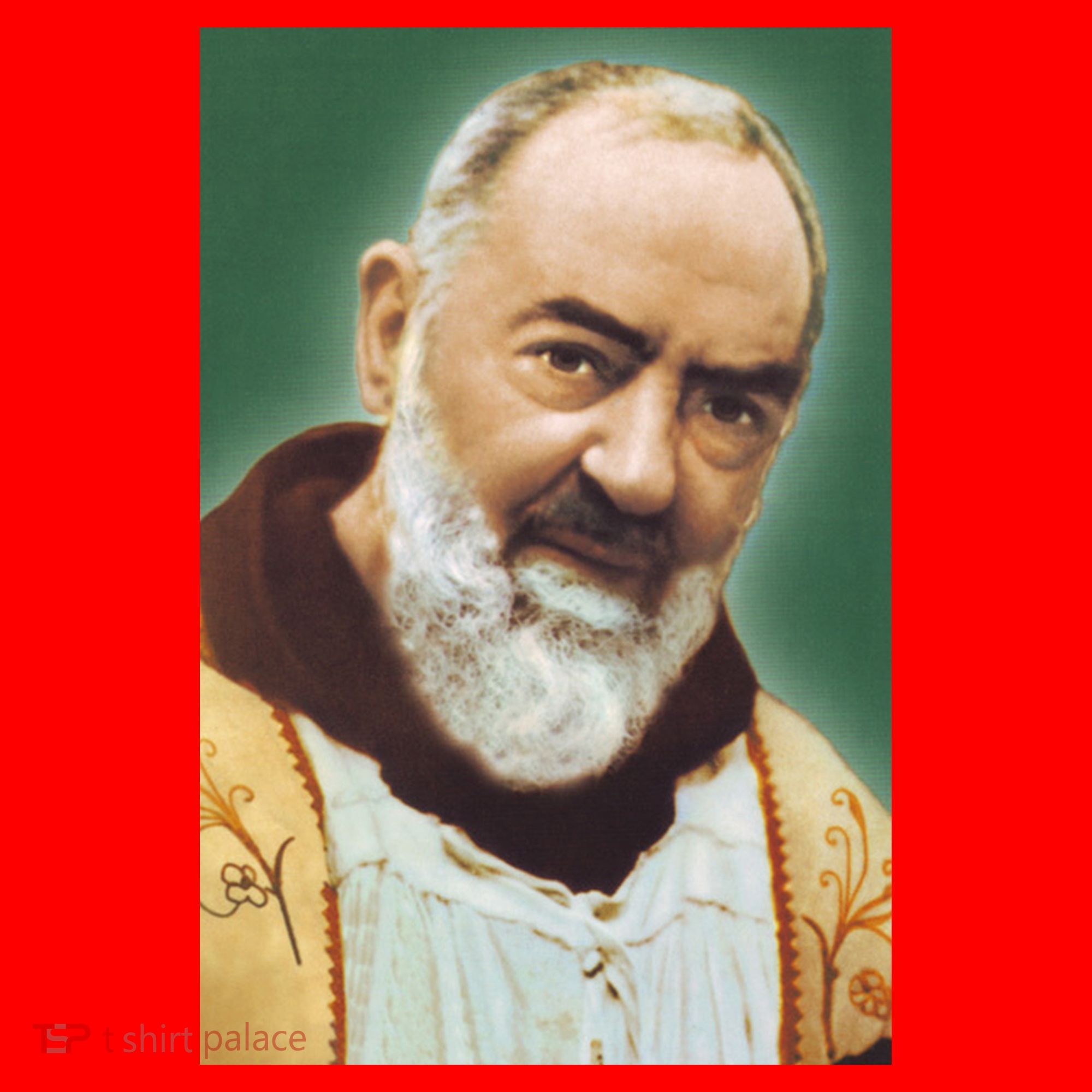 Saint Padre Pio Art Santa Hat
