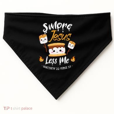 SMore And Jesus Less Me Christian Camping USA-Made Doggie Bandana