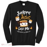 SMore And Jesus Less Me Christian Camping Sweatshirt thumb 0