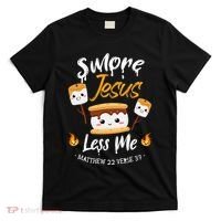 SMore And Jesus Less Me Christian Camping T-Shirt thumb 0