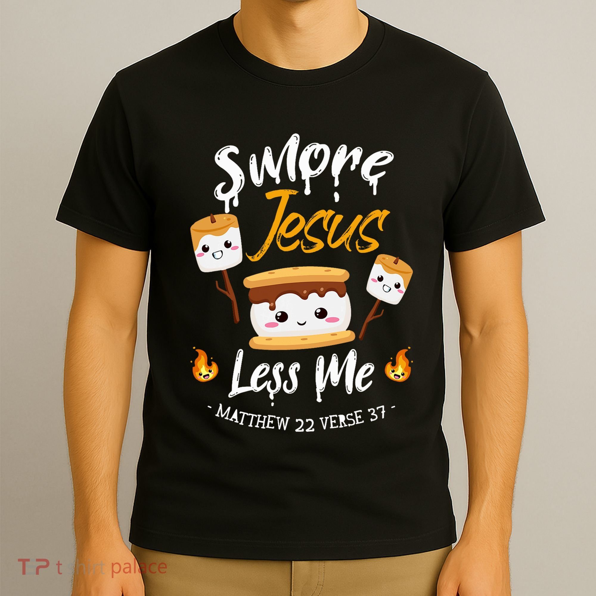SMore And Jesus Less Me Christian Camping T-Shirt