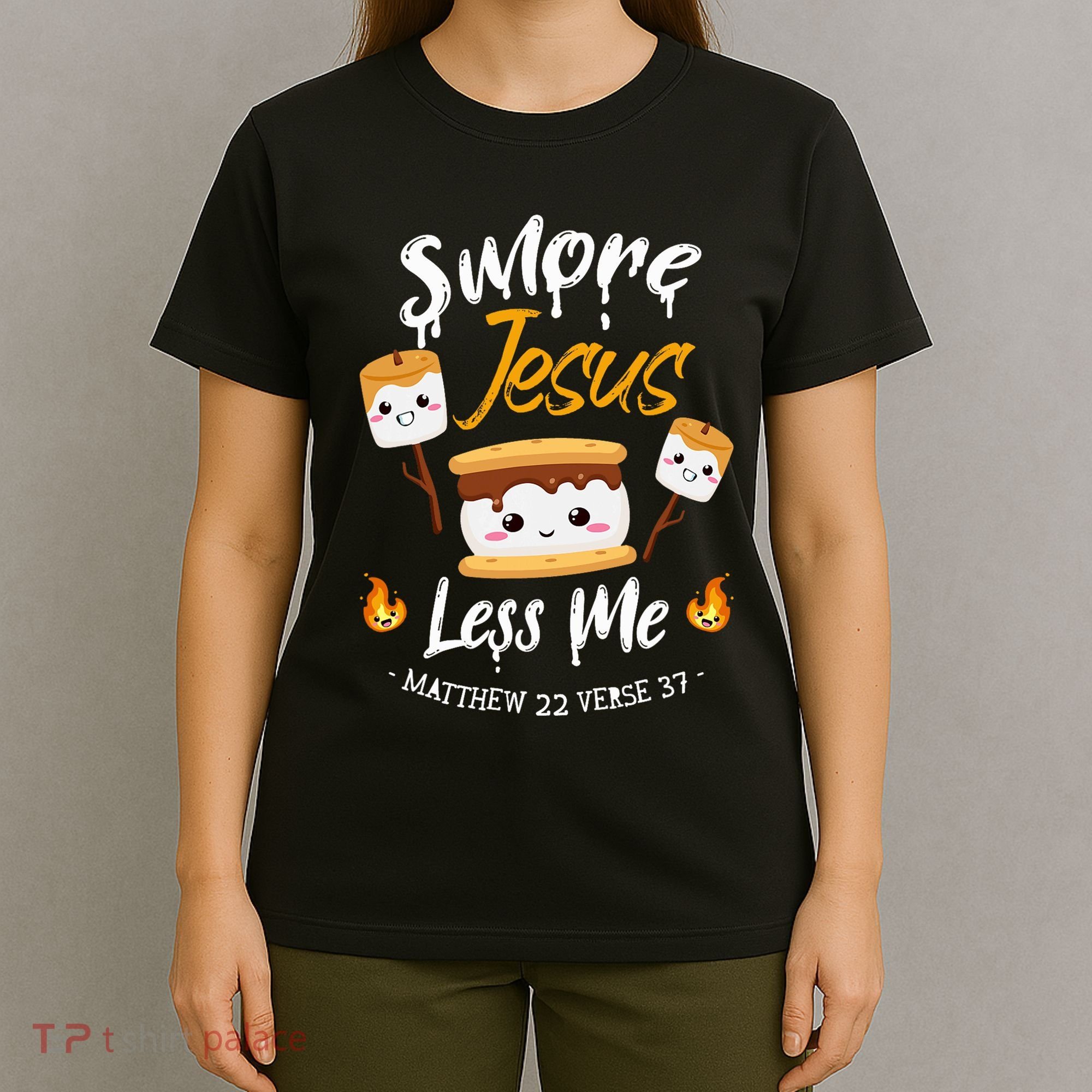 SMore And Jesus Less Me Christian Camping T-Shirt