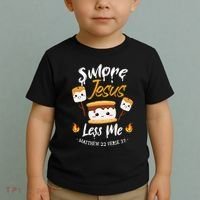 SMore And Jesus Less Me Christian Camping Toddler T-Shirt thumb 2