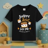SMore And Jesus Less Me Christian Camping Toddler T-Shirt thumb 3