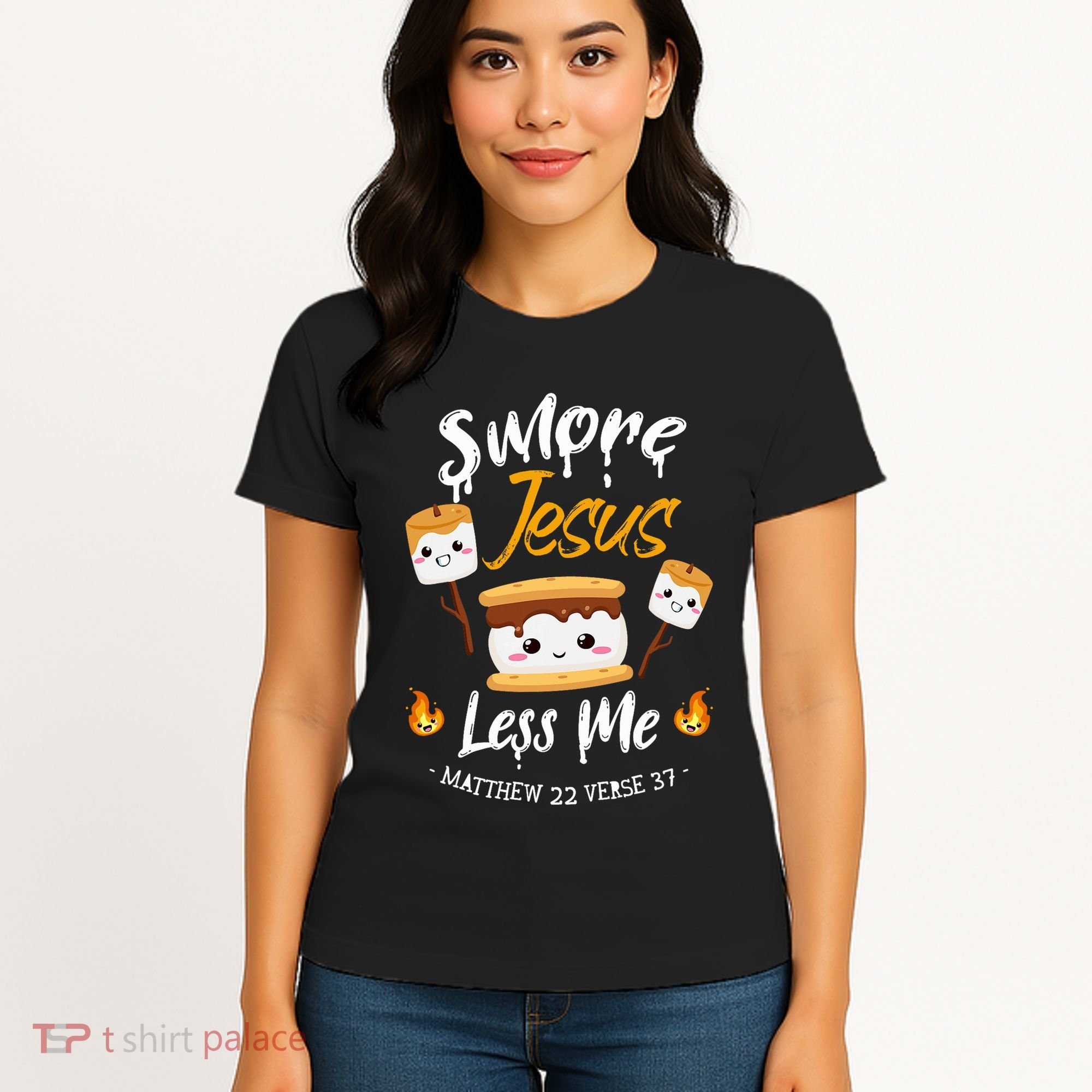 SMore And Jesus Less Me Christian Camping Women's T-Shirt
