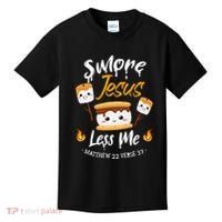 SMore And Jesus Less Me Christian Camping Kids T-Shirt thumb 0