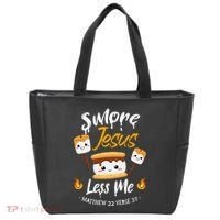 SMore And Jesus Less Me Christian Camping Tote Bag thumb 0