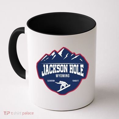 Ski At Jackson Hole Wyoming Coffee Mug