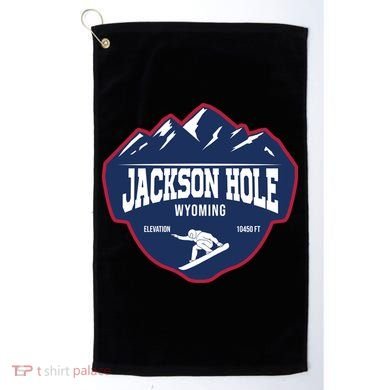 Ski At Jackson Hole Wyoming Golf Towel