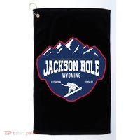 Ski At Jackson Hole Wyoming Golf Towel thumb 0