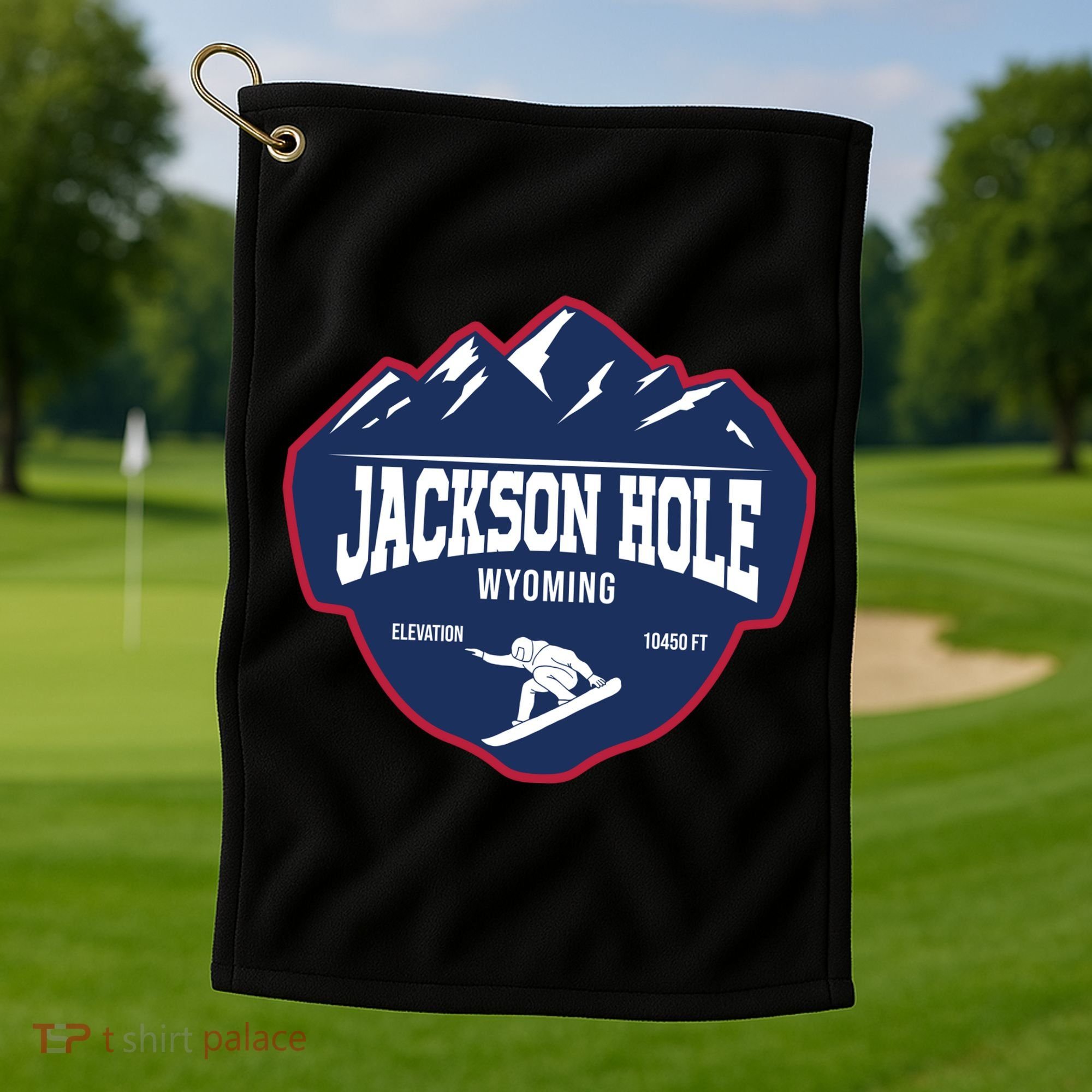 Ski At Jackson Hole Wyoming Golf Towel