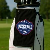 Ski At Jackson Hole Wyoming Golf Towel thumb 2