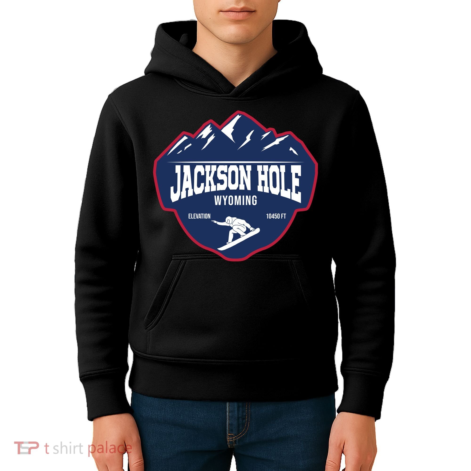 Ski At Jackson Hole Wyoming Kids Hoodie
