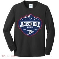 Ski At Jackson Hole Wyoming Kids Long Sleeve Shirt thumb 0