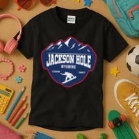 Ski At Jackson Hole Wyoming Kids T-Shirt thumb 3
