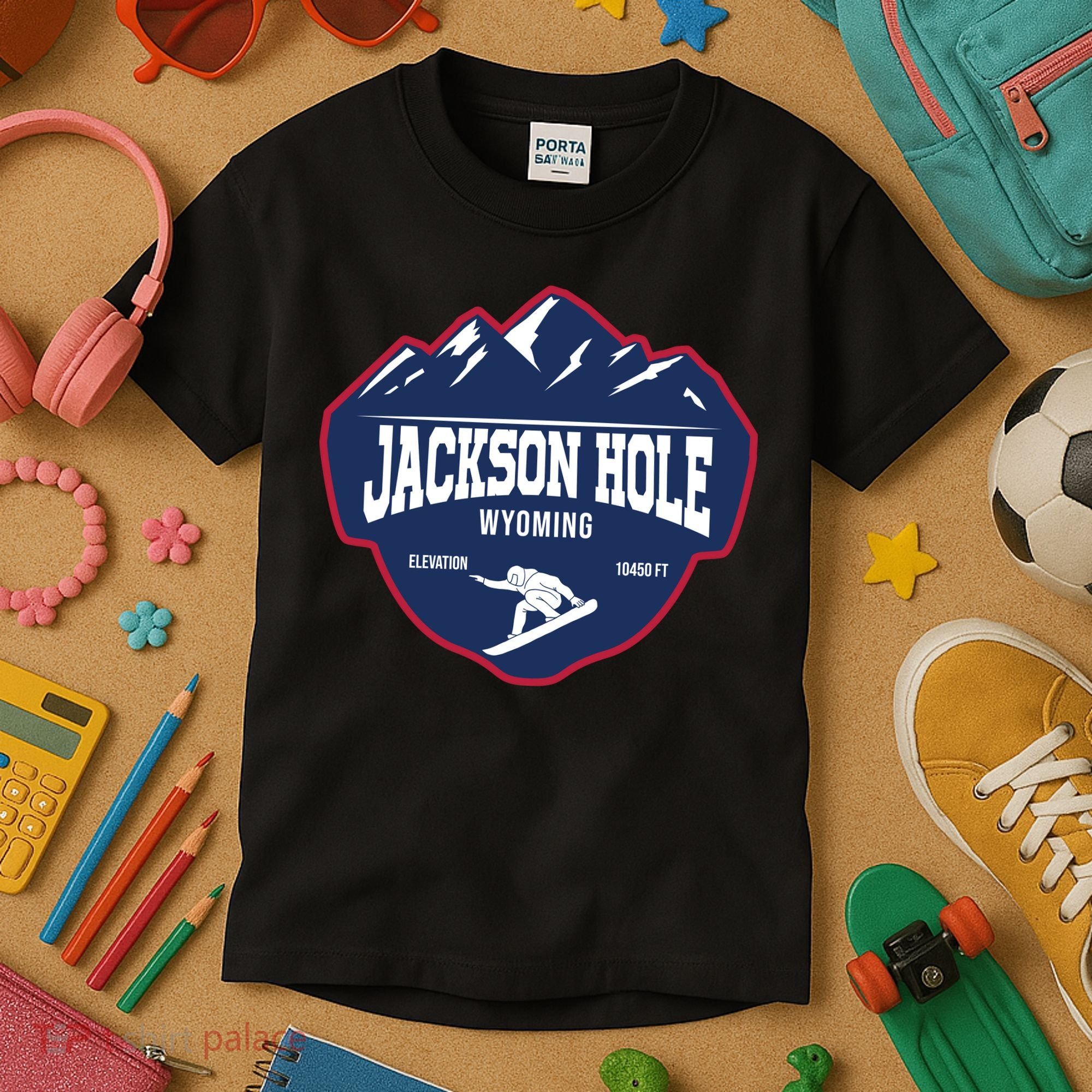 Ski At Jackson Hole Wyoming Kids T-Shirt