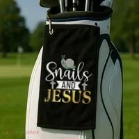Snails And Jesus Snail Golf Towel thumb 2