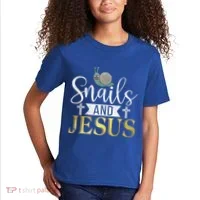 Snails And Jesus Snail Kids T-Shirt thumb 2