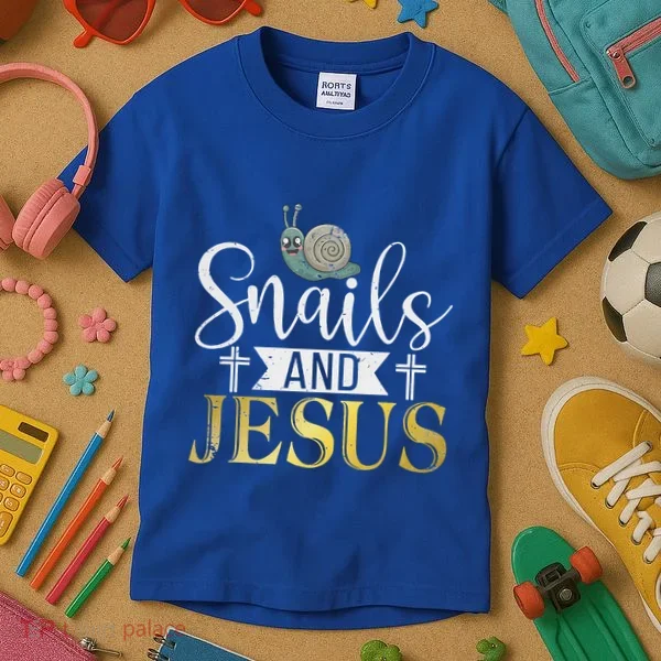 Snails And Jesus Snail Kids T-Shirt