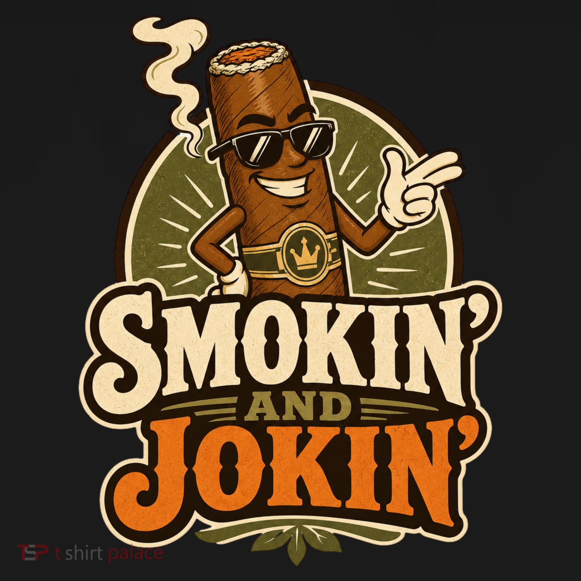 Smokin' And Jokin' Cool Cigar Humor Smokers Hoodie