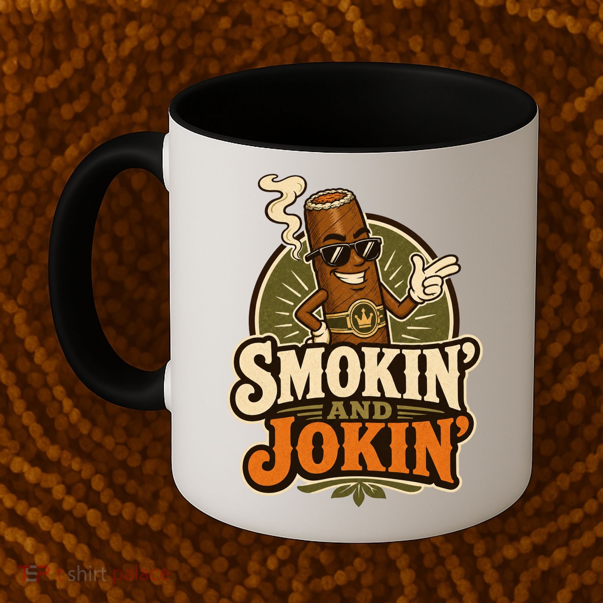 Smokin' And Jokin' Cool Cigar Humor Smokers Coffee Mug