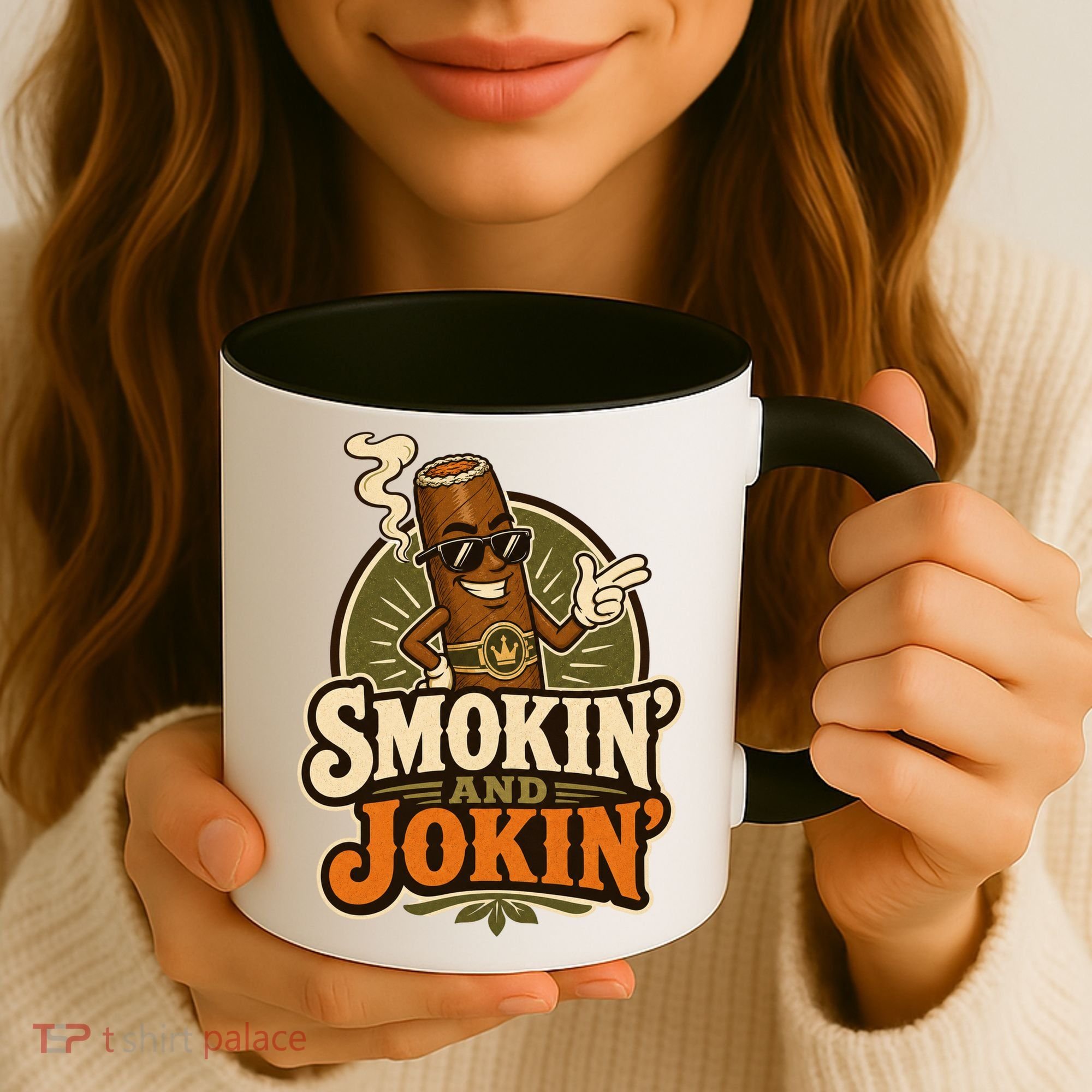 Smokin' And Jokin' Cool Cigar Humor Smokers Coffee Mug