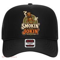 Smokin' And Jokin' Cool Cigar Humor Smokers Hat thumb 0