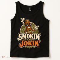 Smokin' And Jokin' Cool Cigar Humor Smokers Tank Top thumb 2