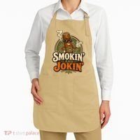 Smokin' And Jokin' Cool Cigar Humor Smokers Apron thumb 2