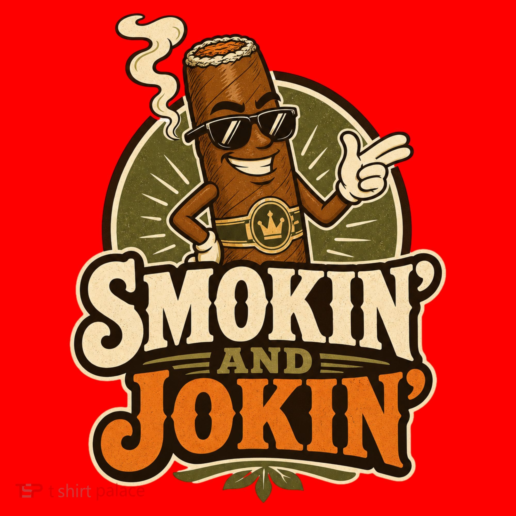 Smokin' And Jokin' Cool Cigar Humor Smokers Santa Hat