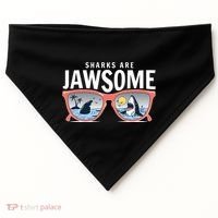 Sharks Are Jawsome Sunglasses Beach Ocean Week USA-Made Doggie Bandana thumb 0