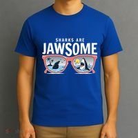 Sharks Are Jawsome Sunglasses Beach Ocean Week T-Shirt thumb 3