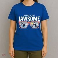 Sharks Are Jawsome Sunglasses Beach Ocean Week T-Shirt thumb 4