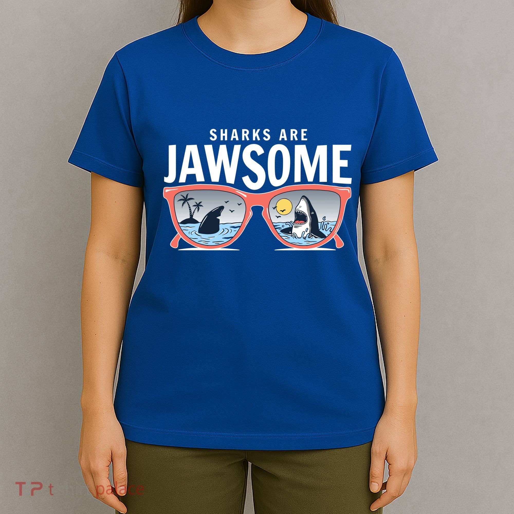 Sharks Are Jawsome Sunglasses Beach Ocean Week T-Shirt