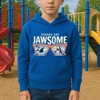 Sharks Are Jawsome Sunglasses Beach Ocean Week Kids Hoodie thumb 2