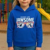 Sharks Are Jawsome Sunglasses Beach Ocean Week Kids Hoodie thumb 3