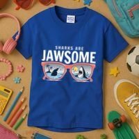 Sharks Are Jawsome Sunglasses Beach Ocean Week Kids T-Shirt thumb 3