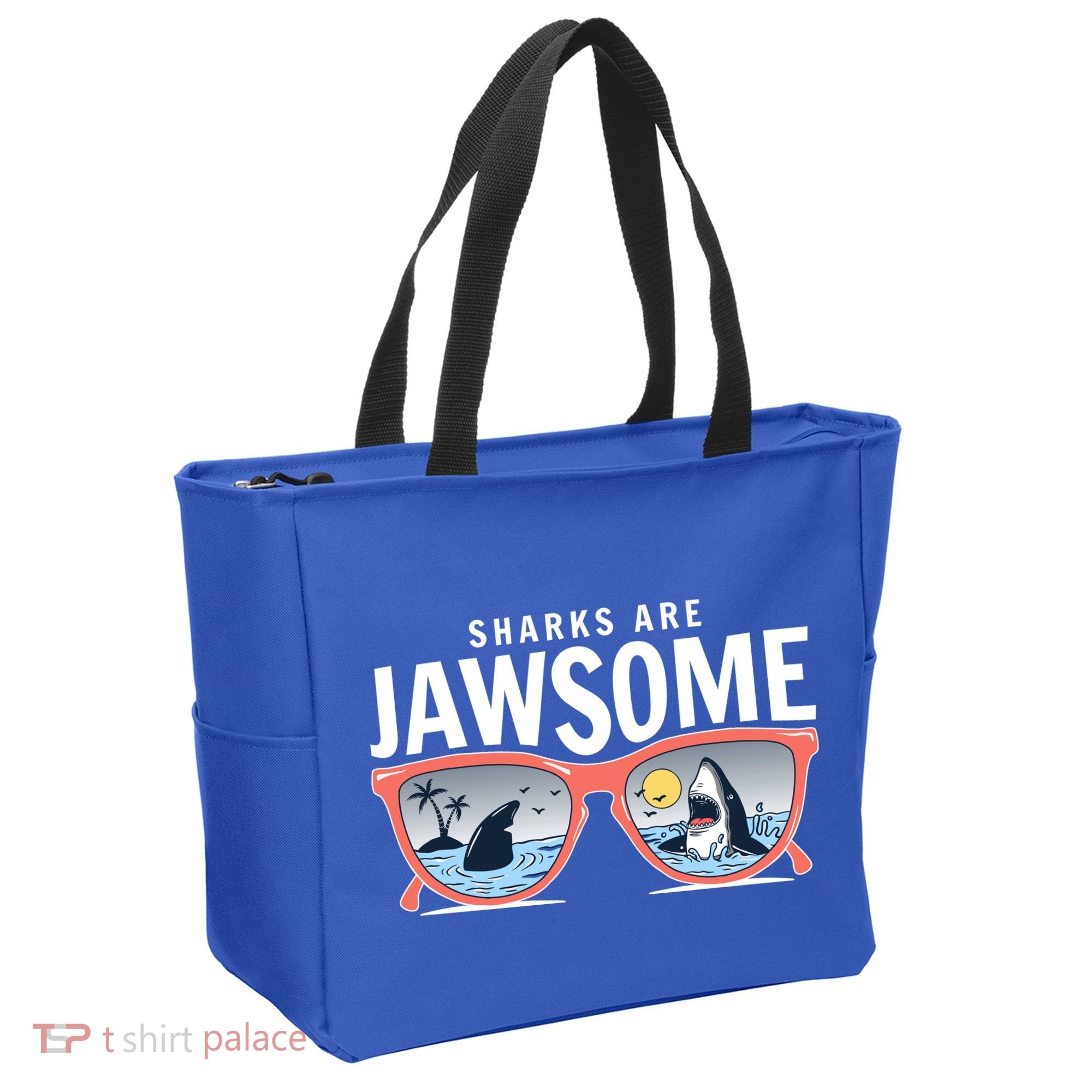 Sharks Are Jawsome Sunglasses Beach Ocean Week Tote Bag