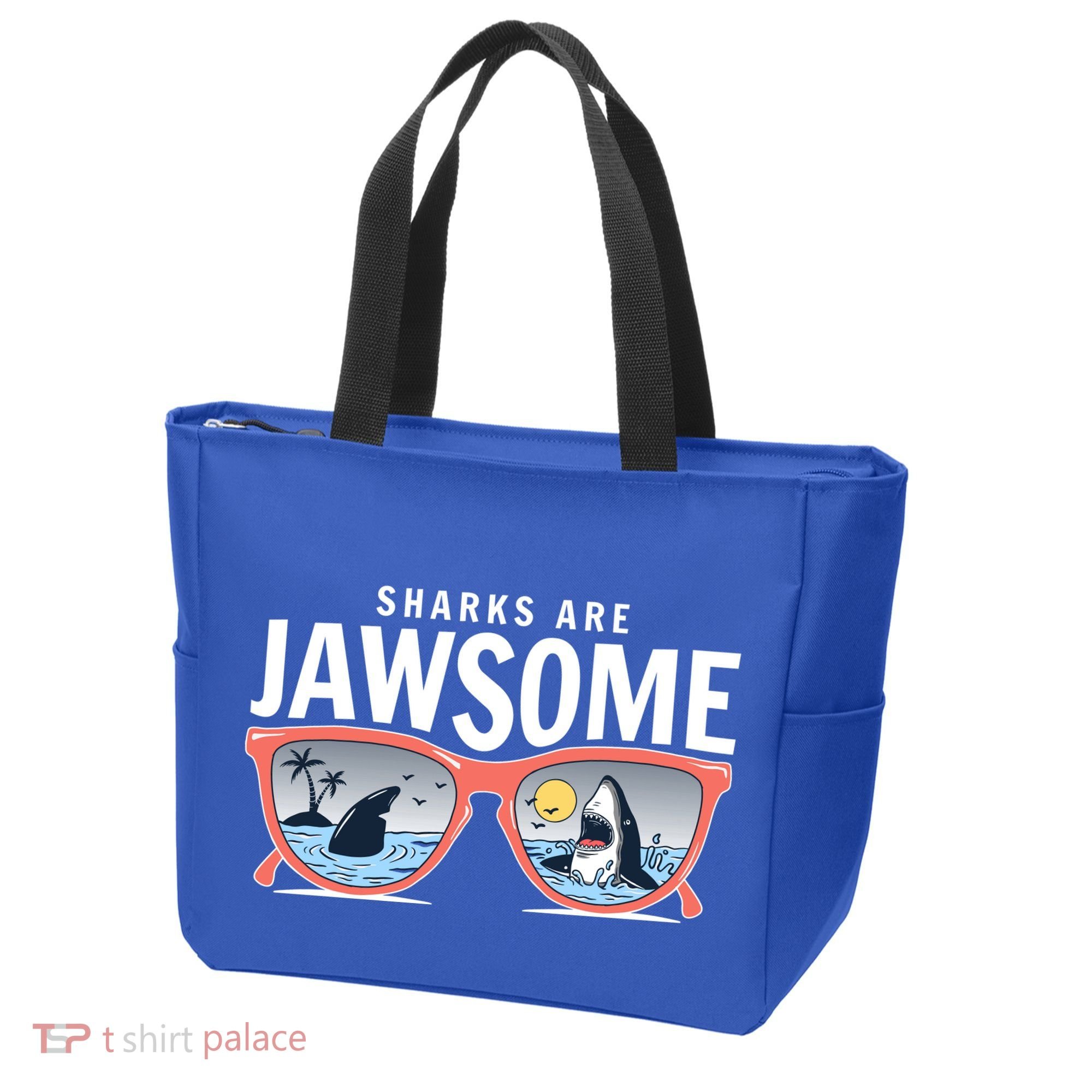 Sharks Are Jawsome Sunglasses Beach Ocean Week Tote Bag